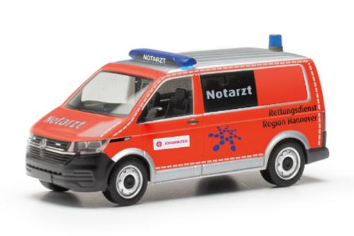 Herpa VW T6.1 Bus NEF Rettungsdienst Region Hannover Johanniter 097864 