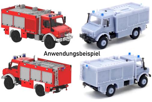 Mickon 1:87 MB Unimog U5000 Ziegler FLF Bundespolizei - Bausatz 