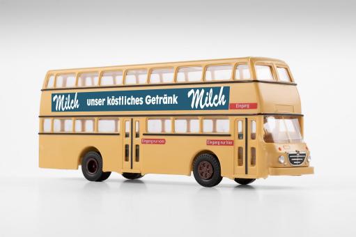 VK Modelle Büssing Präfekt DD-Bus, mit Milchwerbung 10014 