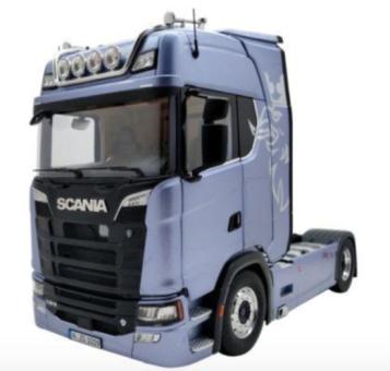 NZG LKW 1:18 Scania CS V8 730S fictionblue with decor 