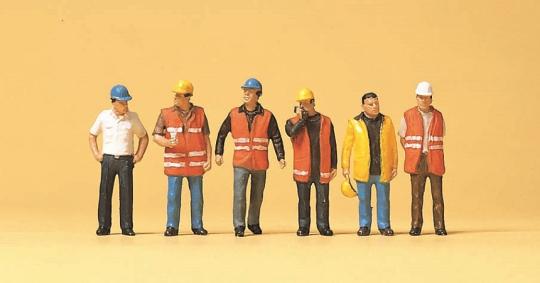 Preiser Figuren Arbeiter mit Warnweste 