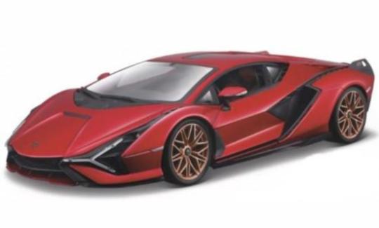 bburago 1:18 Lamborghini Sian FKP 37 (2020) red metallic 