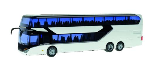 Kibri Reisebus Setra S 531 DT neutral weiß Bausatz 