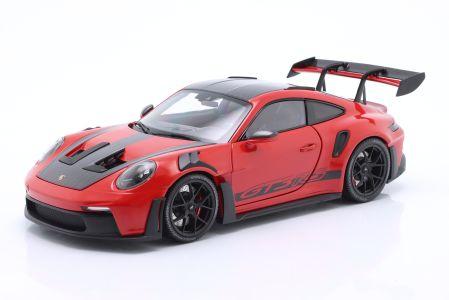 Minichamps 1:18 Porsche 911 (992) GT3 RS Weissach package 2022 red/black rims 