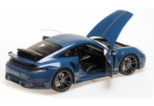 Minichamps 1:18 PORSCHE 911 (992) TURBO S COUPE SPORT DESIGN – 2021 – BLUE 