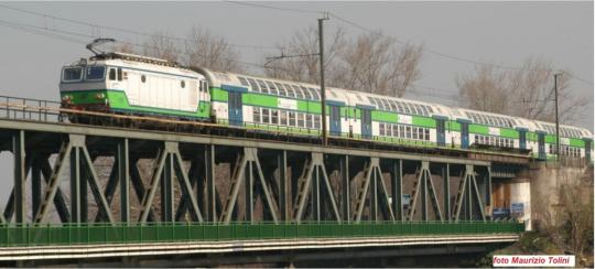VI Train Set 3 carrozze 2P Trenord Livrea grigio/verde illum 