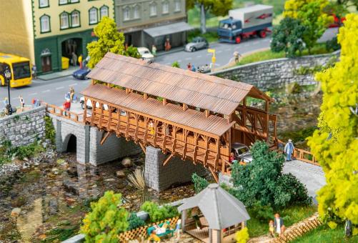Faller Eisenbahn-Holzbrücke 