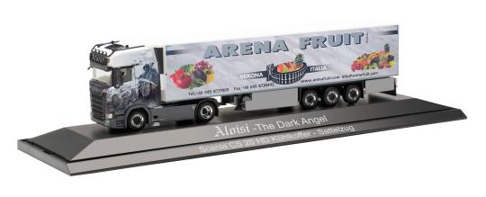 Herpa LKW Scania CS 20 HD Kühl-KSZ Arena Fruit / Aloisi Dark 