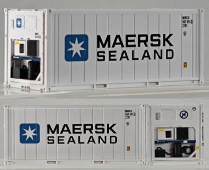 Pirata 2x 20' Kühl-Container Maersk Sealand, white 