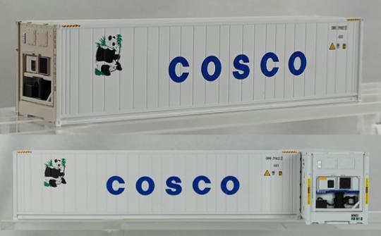 Pirata 2x 40' Hi-Cube Kühl-Container COSCO, white 