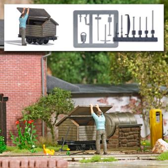 Busch Action-Set: Werkzeugwagen öffnen 