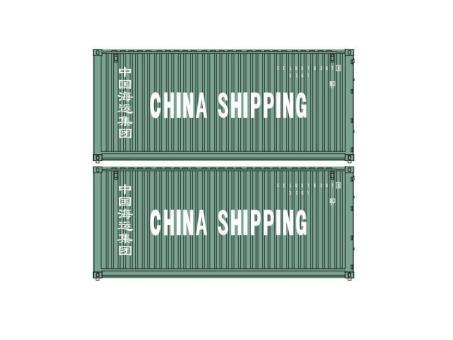 Pirata 2x 20' Container CHINA Shipping, verde, scritta bianc 
