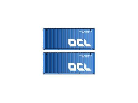 Pirata 2x 20\' Container OCL, azzurro, scritta bianca 