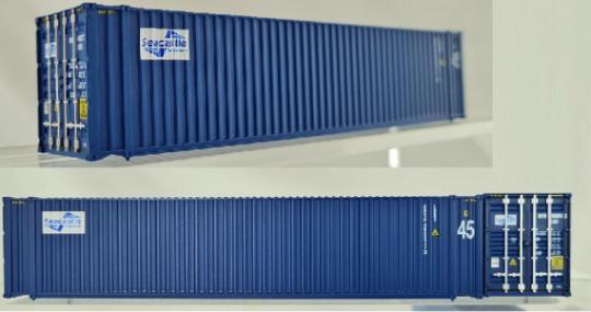 Pirata 2 Container 45" SEACASTLE, blu, scritta bianca e blu 