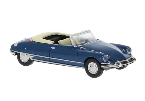 Brekina PKW Citroen DS Cabrio, offen, blau 