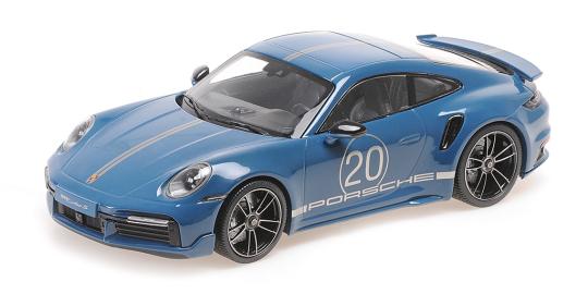 Minichamps 1:18 PORSCHE 911 (992) TURBO S COUPE SPORT DESIGN - 2021 - BLUE 15506 