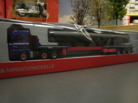 Herpa LKW MAN TGA XLX Teletrailer-SZ mit Röhre Westfracht 
