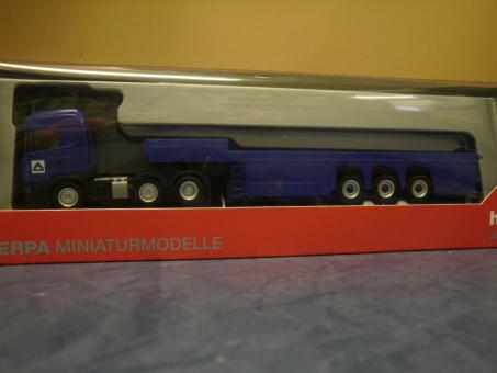 Herpa LKW Scania R Highl Betonteile-SZ Hochtief mit Hausteil 