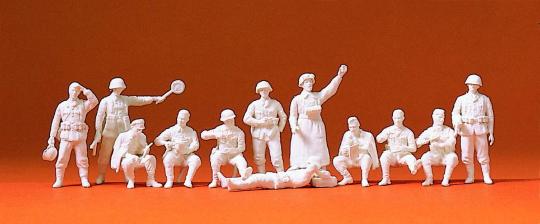 Preiser Figuren Rastende Infanterie. Feldgend 