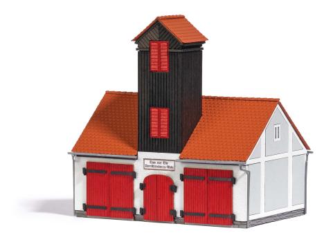 Busch Feuehrwehrgebäude H0 1660 