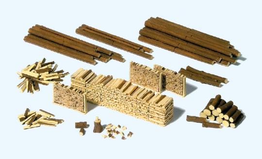 Preiser Stämme, Holzscheite, Holzstap 