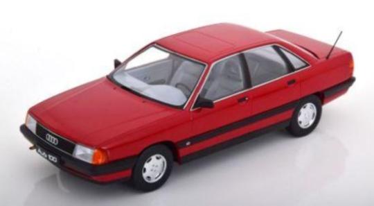 Triple 9 1:18 Audi 100 C3 - tornado bright red 1989 