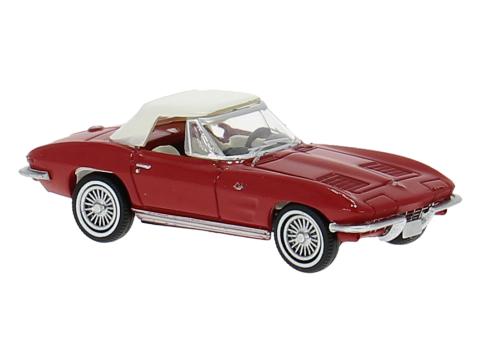 Brekina PKW Chevrolet Corvette C2 Cabrio, rot geschlossen 