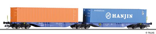 Tillig Containertragwagen Sggmrs  ERR, m.2  40‘-Containern, Ep. VI 18065 