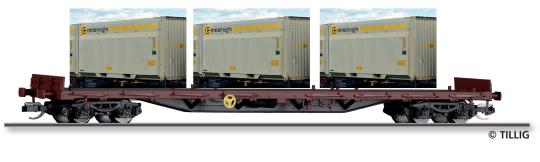 Tillig Tragwagen  DB AG, beladen mit Innofreight WoodTainer XXL, Ep. V  18137 