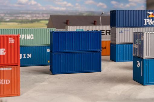 Faller 20\' Container, blau, 2er-Set 182054 