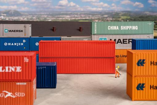 Faller 40' Container, rot, 2er-Set 