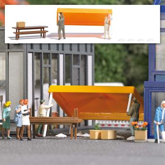 Busch Marktstand Aufbau 
