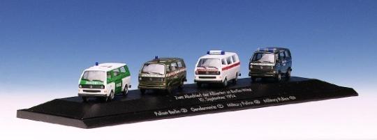 Herpa Set 4x VW T3 Abschied der Allierten in Berlin-West 