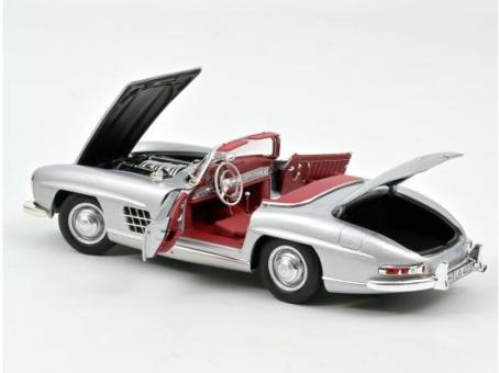 NOREV 1:18 Mercedes 300 SL Roadster 1957 - silvermet. 