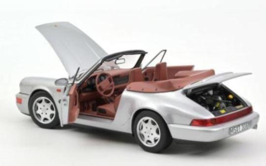 NOREV 1:18 Porsche 964 Carrera 2 Cabriolet (1990) - silver 