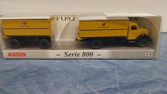 Wiking LKW Magirus Sirius Pritschen-Hz Deutsche Bundespost 
