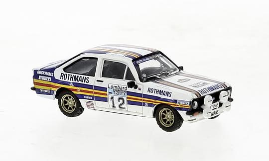 Brekina PKW Ford Escort RS 1800 12 v. Pentti Airikkala, 4.Platz RAC-Rallye ´81 1 