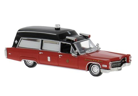 Brekina PKW Cadillac Meteor Ambulance der Chicago Fire 19780 