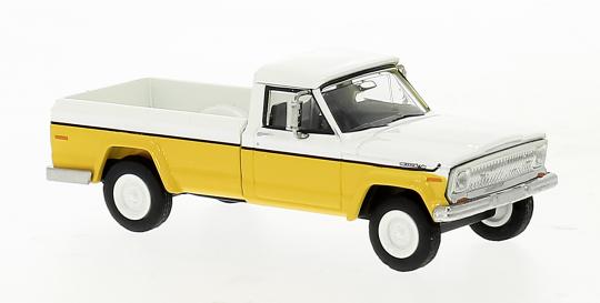 Brekina PKW Jeep Gladiator B weiss, gelb, 1968, 