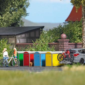 Busch 4 Fahrradboxen H0 