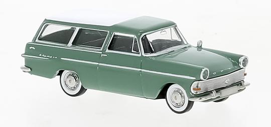 Brekina PKW Opel P2 Caravan grün, weiss, 1960, 