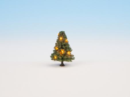 NOCH Beleuchteter Weihnachtsbaum grün 10 LEDs 5cm 22111 