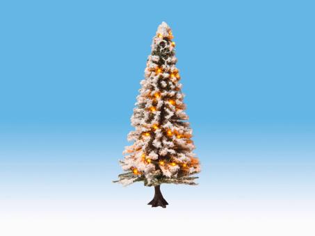 NOCH Beleuchteter Weihnachtsbaum mit 30 LEDs, verschneit 12c 