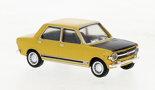 Brekina PKW Fiat 128 gelb, schwarz, 1969, 
