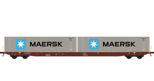 Hobbytrain N Containerwagen Sggnss\'80 Metrans, Ep.VI 23101 