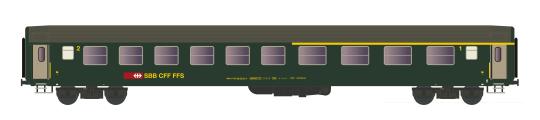 Kato 1:160 Personenwagen SBB RIC Abm 1 1./2. Kl. neues Logo Ep. IV-V, passend zu 