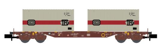 Hobbytrain N Containerwagen Sgjkkmms 699 DB, Ep.IV, DB/TFG 