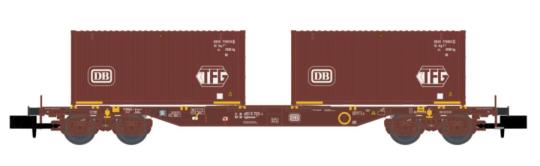Hobbytrain N Containerwagen Sgjkkmms 699 DB, Ep.IV, DB/TFG 