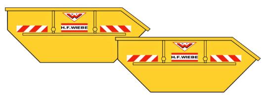 Loewe Set aus 2 Absetzmulden WIEBE mit Erdaushub / N 2357 