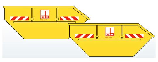 Loewe Set aus 2 Absetzmulden MAX BÖGL mit Erdaushub / N 2359 